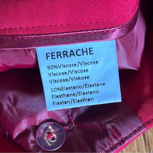 Ferrache MADE IN PORTUGAL Classic Skinny Trousers Dress Pant Women’s US 8 in Red - Picture 7 of 9